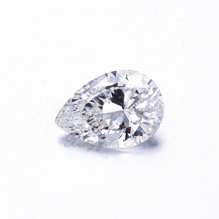 Factory wholesale moissanite 1-3 carat pear-shaped white moissanite drop-shaped white moissanite loose stone