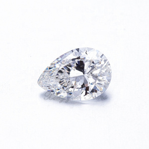 Factory wholesale moissanite 1-3 carat pear-shaped white moissanite drop-shaped white moissanite loose stone