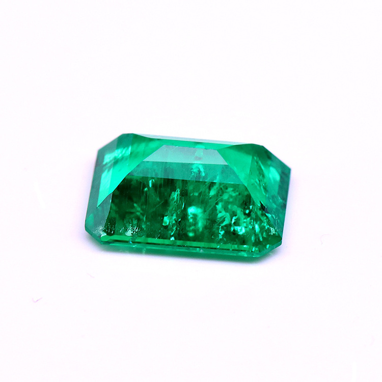 Wholesale  quality Emerald Cut lab created  gemstone Colombia emeralds