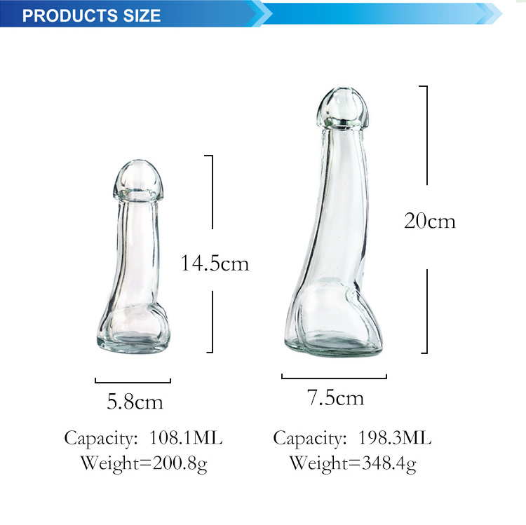 Hot Selling 100ml 200ml creative penis shape glass bottle Shot Glass Funny  Penis Cocktail Wine Glass For Party Bar | BestSuppliers.com