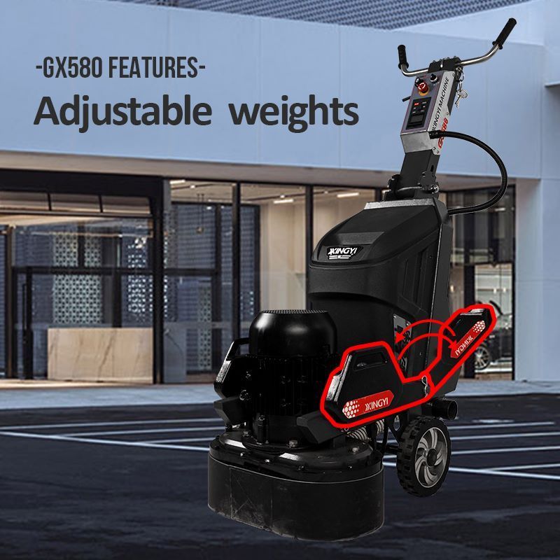 580mm Double Heads 220V 7.5KW Single Phase Terrazzo Epoxy Floor Grinder Concrete Grinding Machine