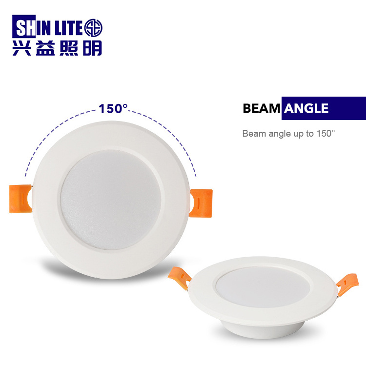 Easy Installation Ceiling Down Lamp Indoor Hotel Home Office Recessed Mounted 5W LED Downlight