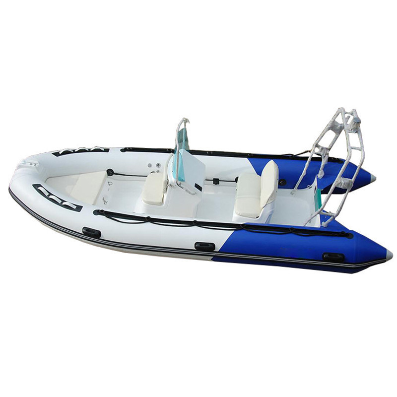 China rib boat hypalon fiberglass RIB 480  Inflatable Boats with steering wheel 4.8M rib inflatable boats from China