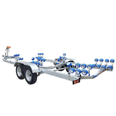 Rescue boat accessories trailer Hot Dip  Watercraft two axis Trailer  within 7 meters long boat Trailer