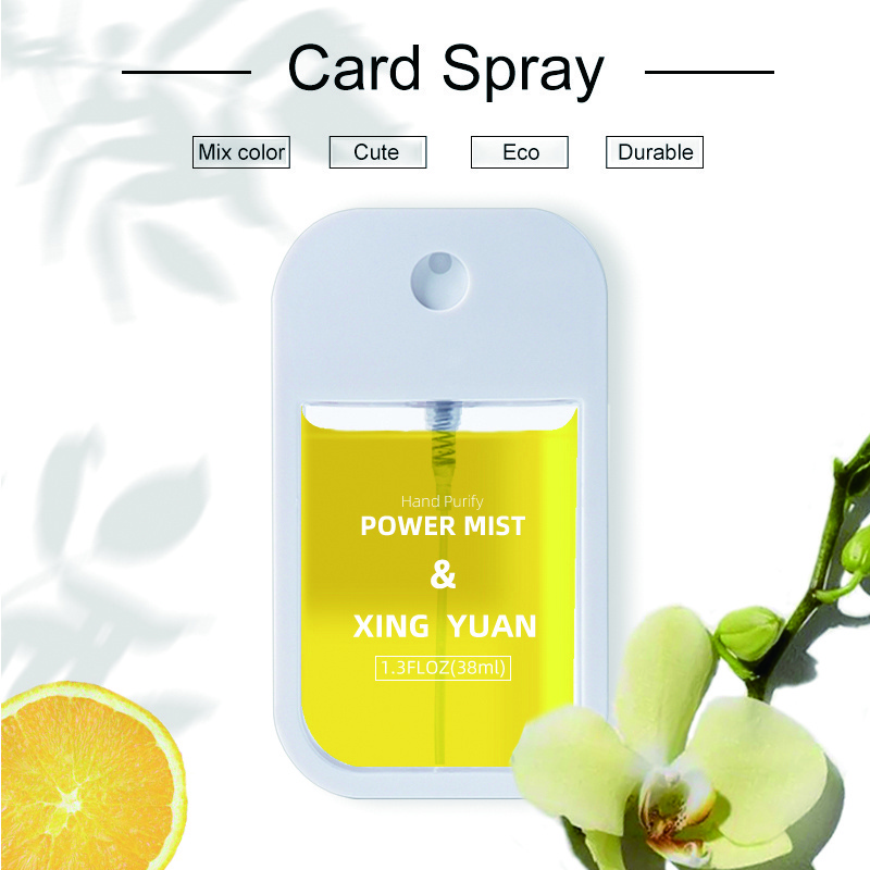 hand sanitizer plastic pocket credit card spray bottle custom perfume packaging travel size square hand sanitizer spray bottle