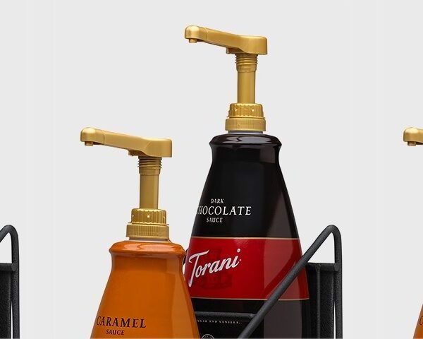 Beverage glucose syrup pump 38 400 Recyclable coffee syrup bottles with pump practical square mouth syrup bottle with pump