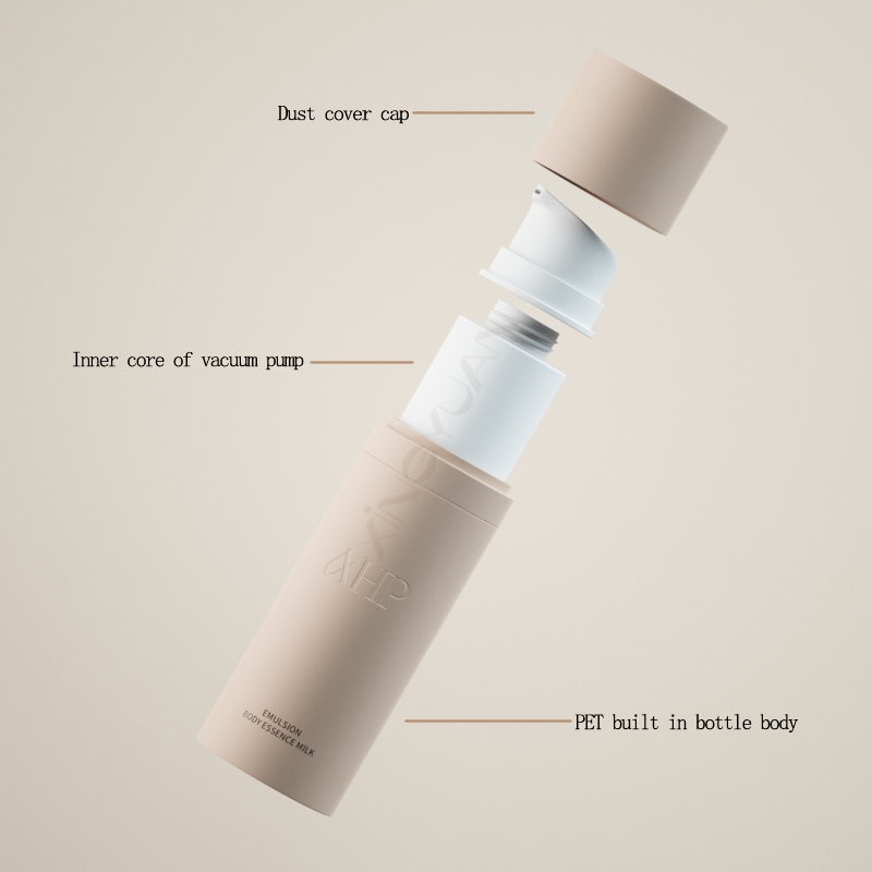 2024 skincare beauty plastic bottle empty replacement luxury airless pump bottle 30ml 50ml cosmetic matte recyclable packaging