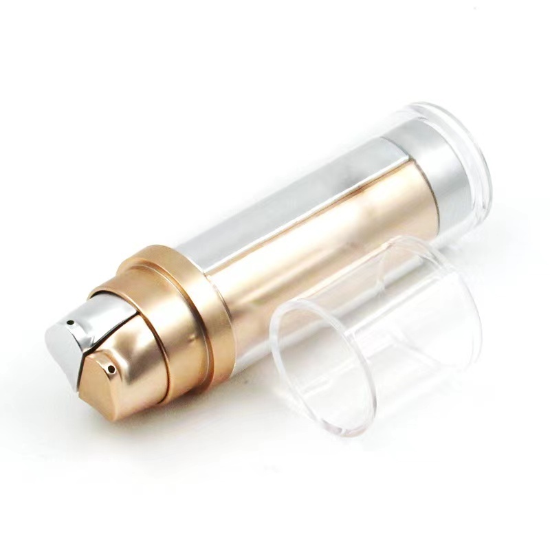 20ML luxury skincare acrylic lotion airless pump bottle cosmetics packaging double ends dual chamber airless pump bottle