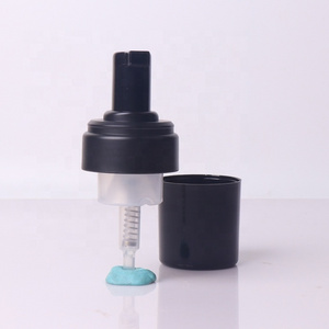 waterproof foam soap pump for hand cleanser foaming pump sprayer 43/410 luxury bottle with black plastic pump head