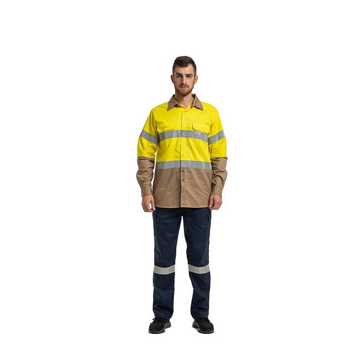 Hot Sale Custom Australia High Visibility Mining Construction Reflective Safety Hi Vis Work Clothing For Men