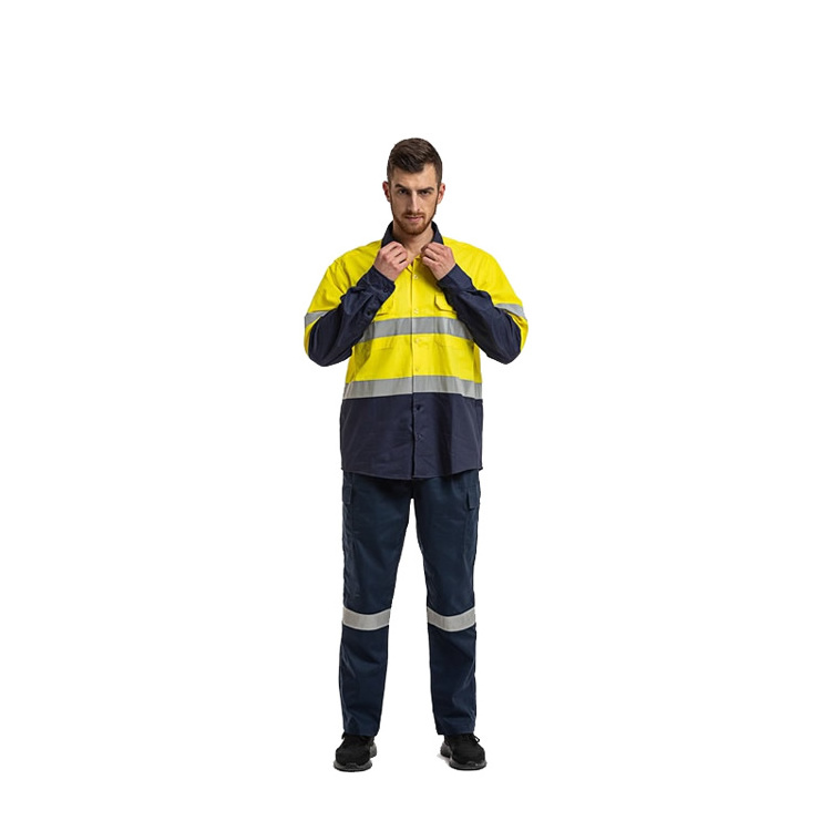 Hot Sale Custom Australia High Visibility Mining Construction Reflective Safety Hi Vis Work Clothing For Men