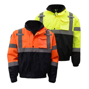 Hot Sale High Visibility Reflective Winter Safety Hi Vis Bomber Jacket