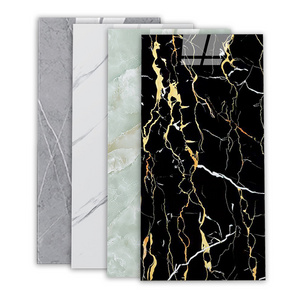 European peel and stick vintage black marble effect self adhesive wall tiles