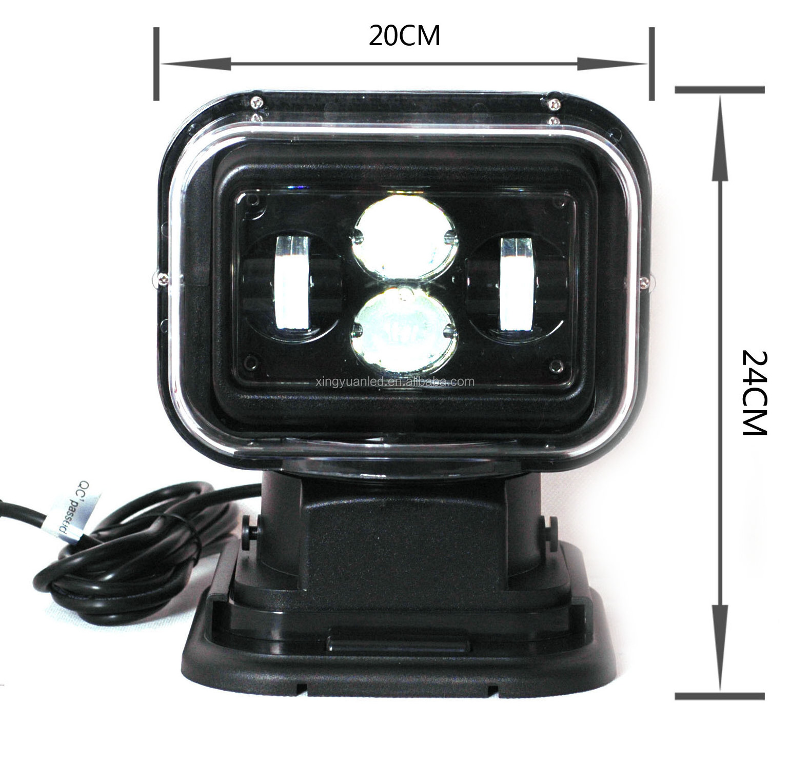 7.9 inch Remote Control 60 W Power Spot Light  Portable Led Marine Truck Car Roof Rescue Car Search Light