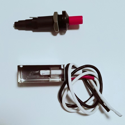 Piezo Spark Ignition Propane Push Button Piezo Igniter with Threaded Ceramic Electrode Ignition Plug Wire 30 CM