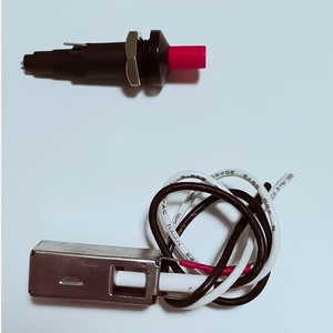 Piezo Spark Ignition Propane Push Button Piezo Igniter with Threaded Ceramic Electrode Ignition Plug Wire 30 CM