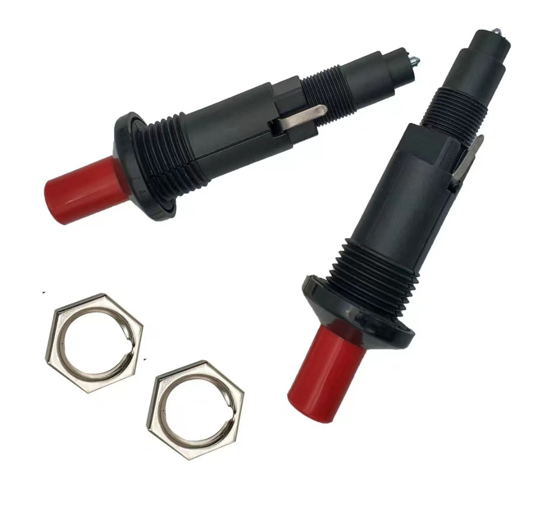 Piezo Spark Ignition Propane Push Button Piezo Igniter with Threaded Ceramic Electrode Ignition Plug Wire 30 CM