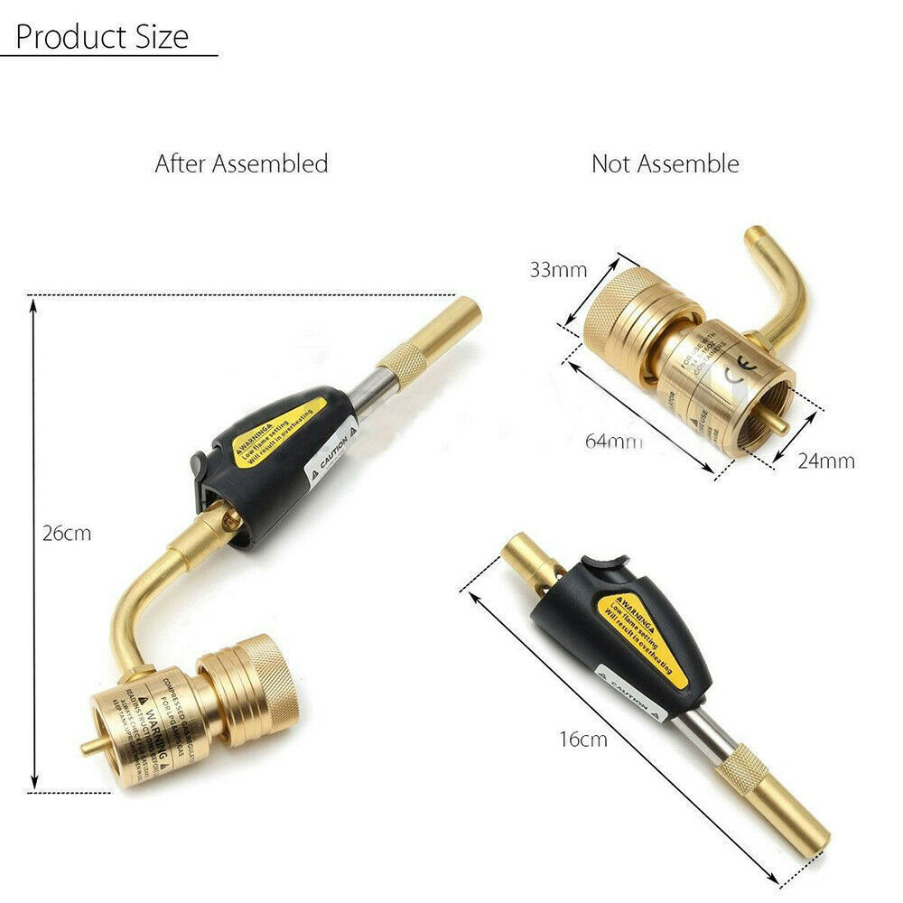 Mapp Gas Hand Self-Ignition hand Torch Brazing Solder Propane Welding Plumbing mapp torch