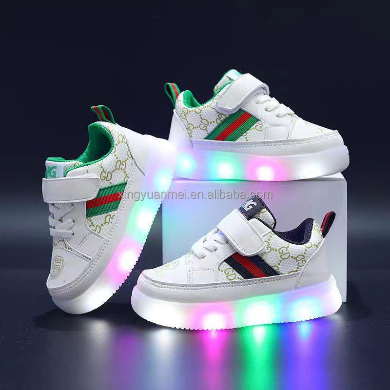 High Quality Lead The Industry Wholesale Price Kids Shoe Rack Children's Luminous Casual Shoes Flash Light Kids Shoes