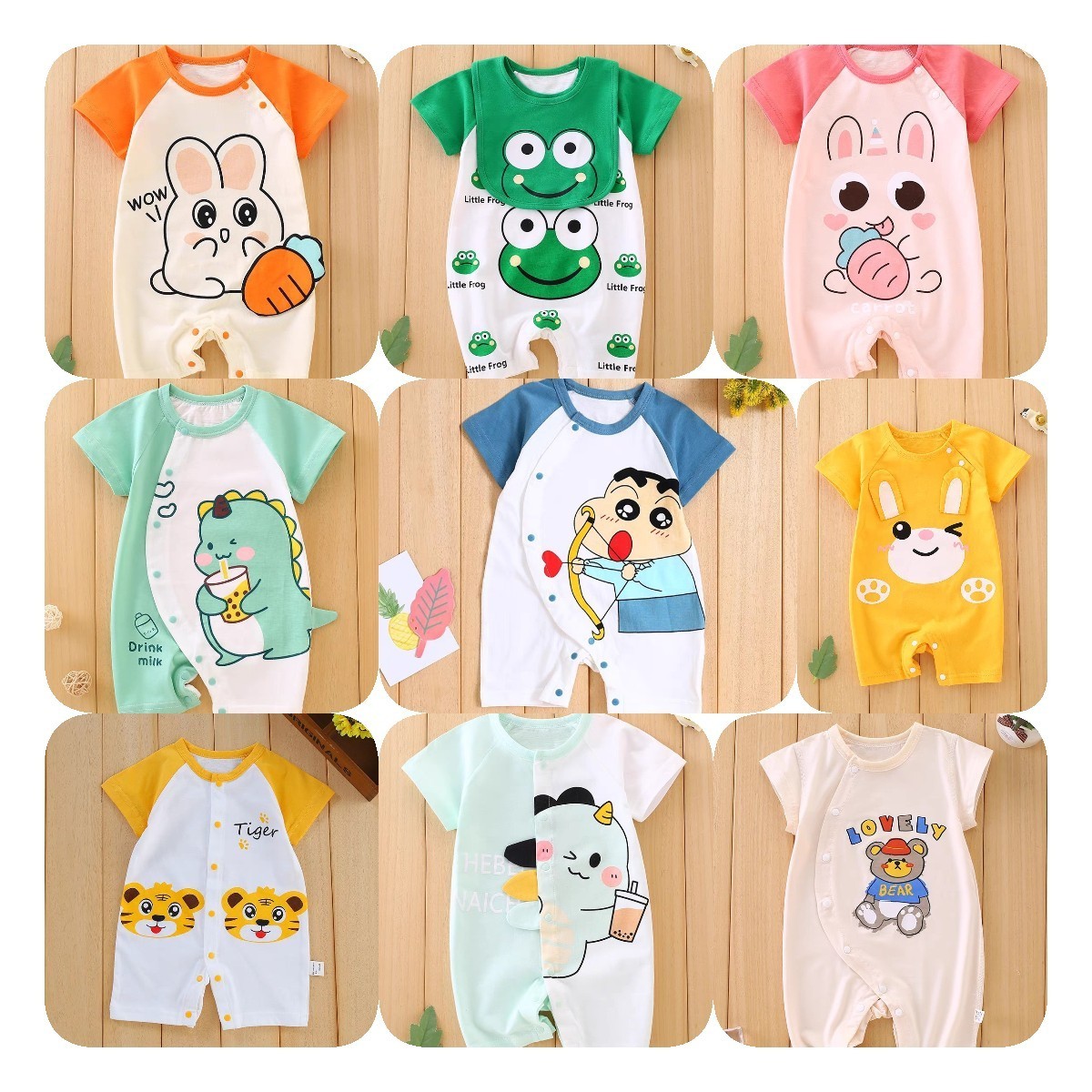 Summer Clothes Onesie Short Kids' Things Toddler Rompers Jumpsuits for Baby Newborn Costume Sublimation Blank Polyester Baby Boy