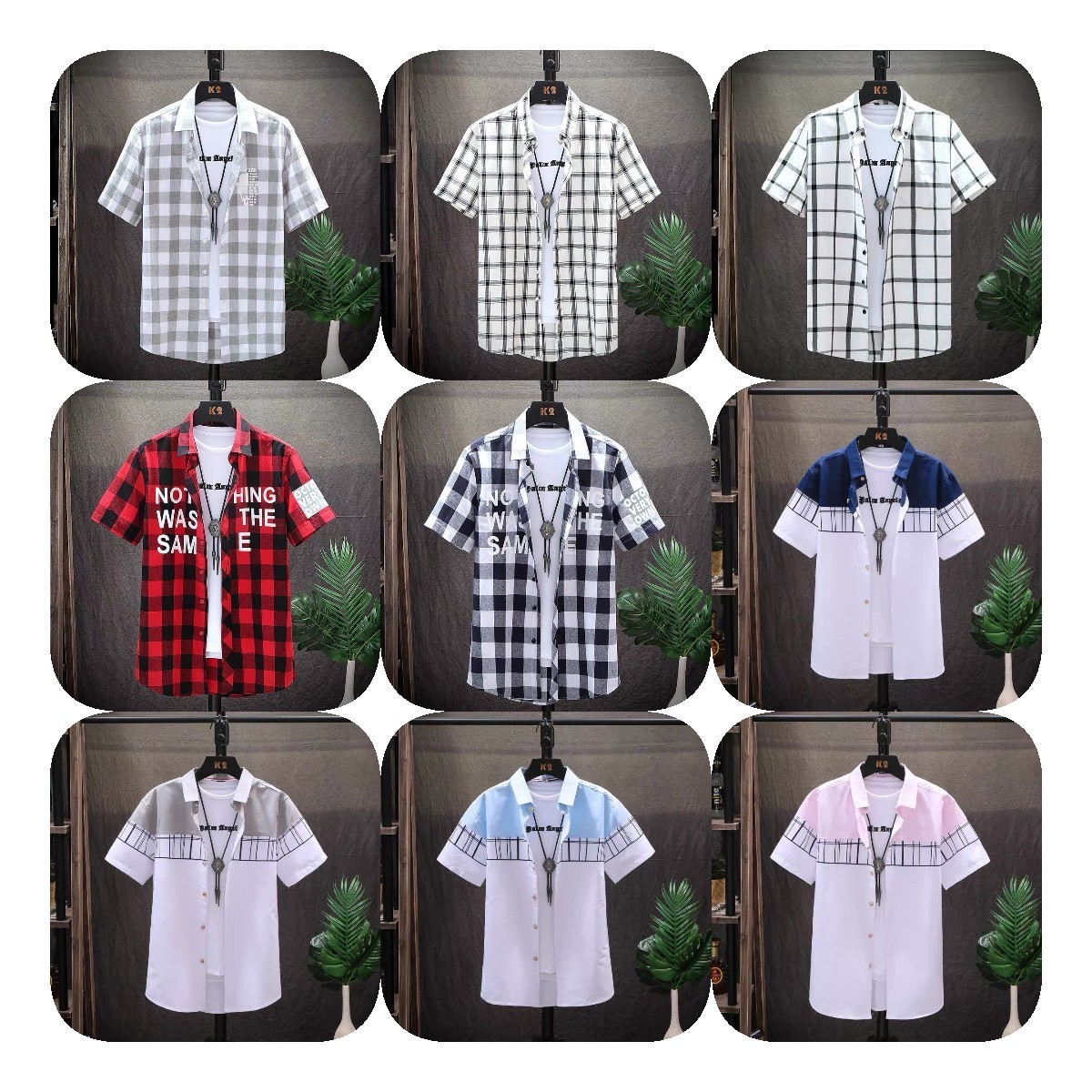 Summer Clothes For Men Polo Shirts Youth Personality Tops Hawaiian Shirt Men's Short-sleeved Shirts Thin Print T-shirts