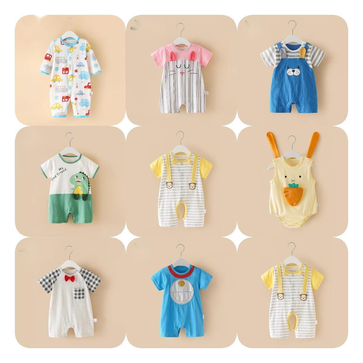 Summer Clothes Onesie Short Kids' Things Toddler Rompers Jumpsuits for Baby Newborn Costume Sublimation Blank Polyester Baby Boy