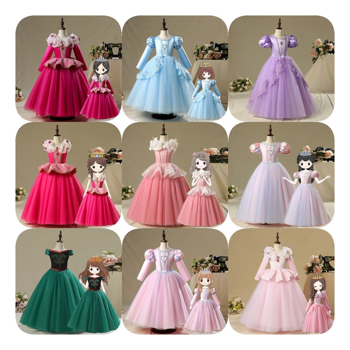 LaceHot Style Baby Girls Princess Lace Dress Clothes Tulle  Infant Party Birthday Ball Gown Dresses For Children's Clothing