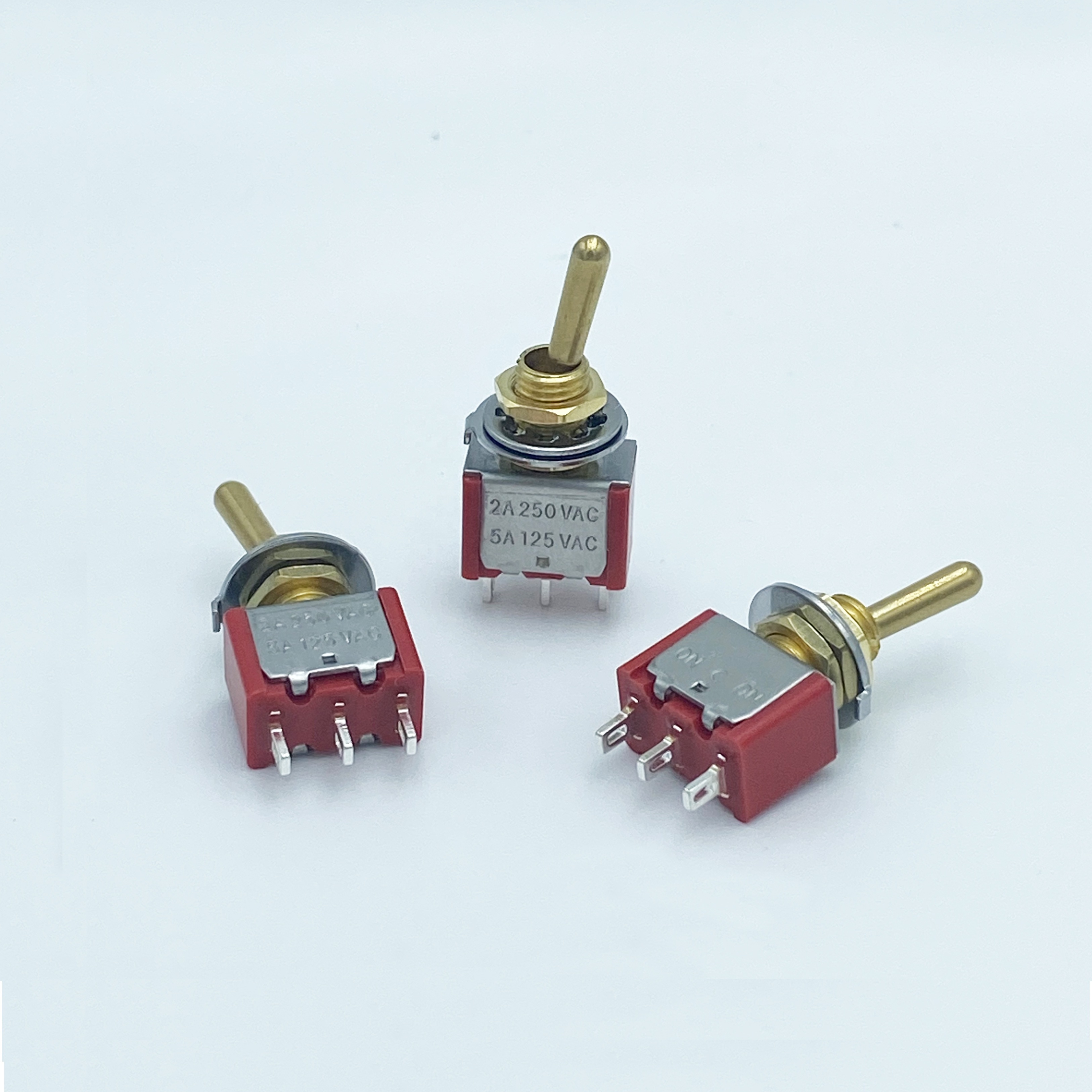 Mini retro switch old-fashioned solid brass lever single and double control light switch 12V220V general 6mm MTS-102