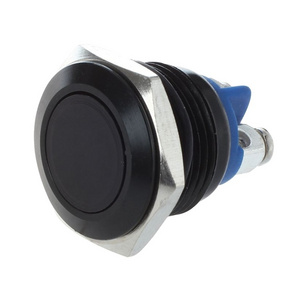 Horn Push Button Switch For car 16mm button switch latching  black push button switch power rest push