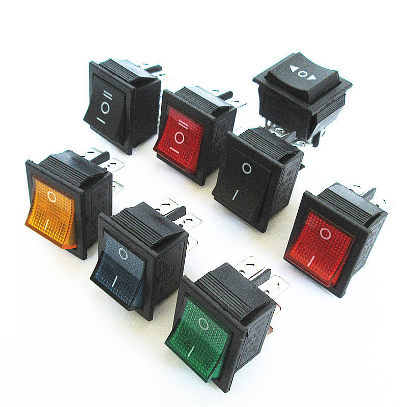 Mini Boat Rocker Switch KCD4 DPST 4PIN ON-OFF  16A 250V/20A 125V 4 Pin/6pin AC Rocker Switch