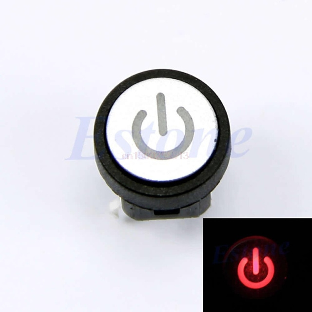 Push Button Switch Led Light Power Symbol Push Button Momentary Latching Computer Case Switch