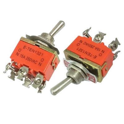 1321 Type Toggle Switch 15A 250VAC ON/ON DPDT 2 Position 6-Terminals  rocker switches