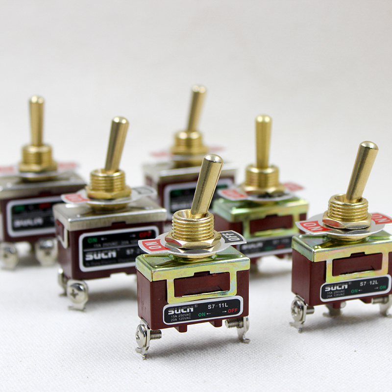 12mm spring return toggle switch 2 way on off on momentary gold handle toggle switches rocker switches