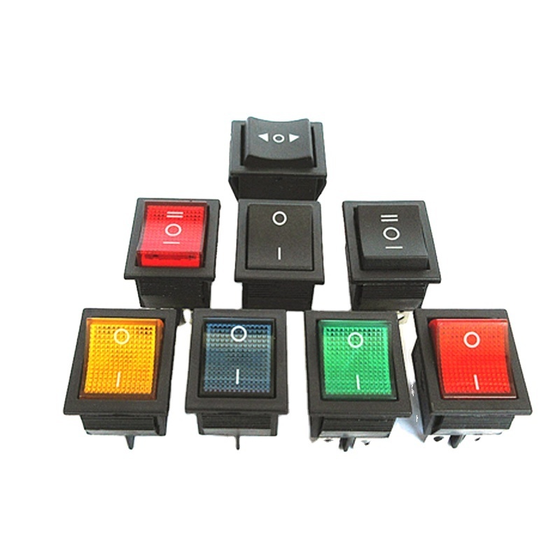 Mini Boat Rocker Switch KCD4 DPST 4PIN ON-OFF  16A 250V/20A 125V 4 Pin/6pin AC Rocker Switch