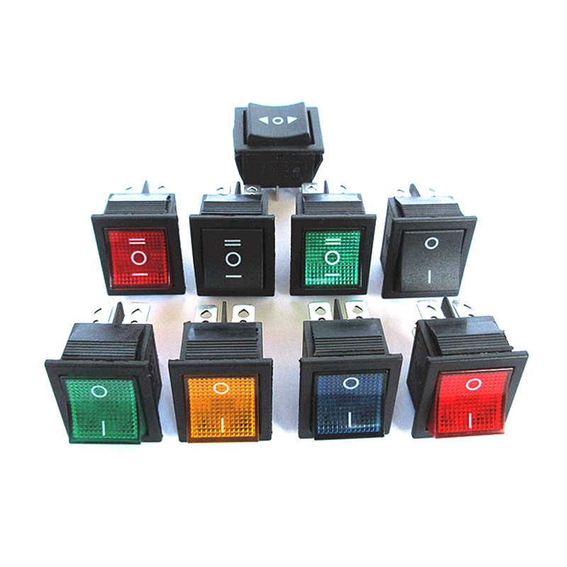 Mini Boat Rocker Switch KCD4 DPST 4PIN ON-OFF  16A 250V/20A 125V 4 Pin/6pin AC Rocker Switch