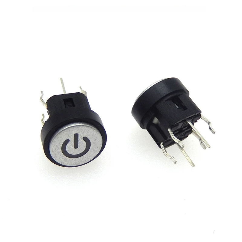 Push Button Switch Led Light Power Symbol Push Button Momentary Latching Computer Case Switch