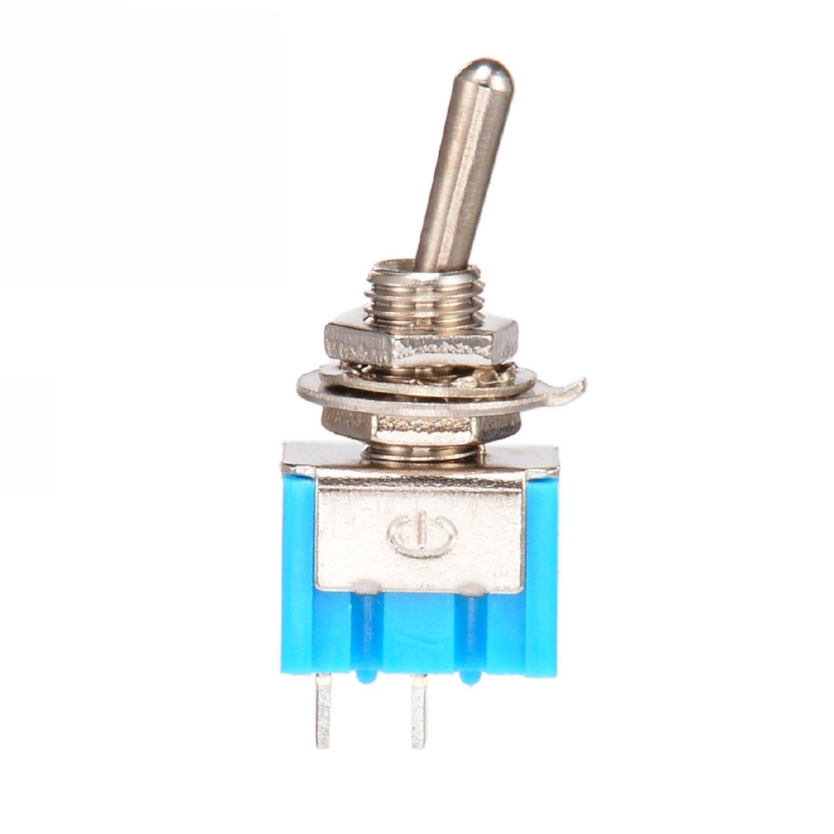 Toggle switch 3A 250V Mini Blue Miniature Latching Replacement Accessories 2 Pin 2 Position 125VAC MTS-101