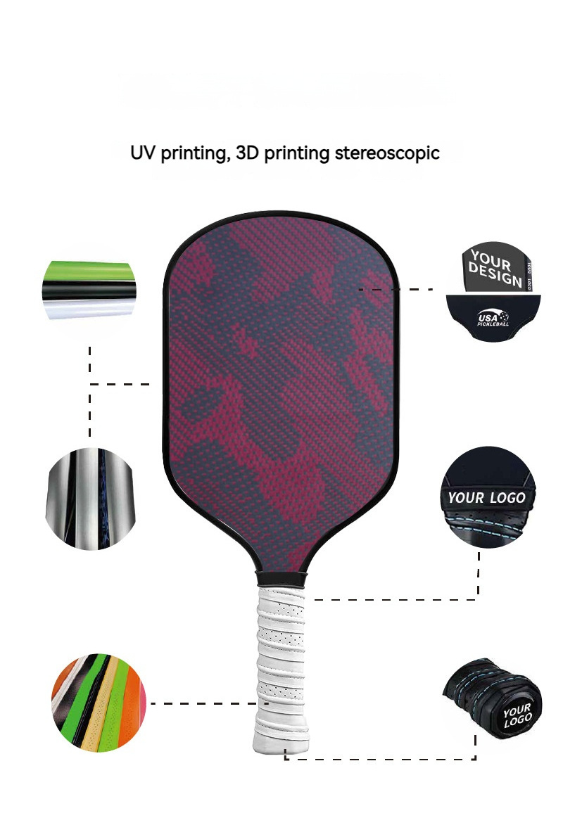 Oem New Usapa approved Kevlar Pickleball Paddle Custom Thermoformed Kevlar 3K Carbon Fiber Pickleball Paddle