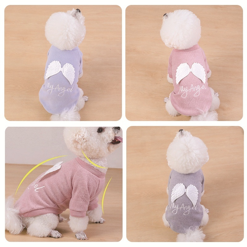 Winter Puppy OEM Custom Dog Angel Wings Design Sweatshirt Pet Dog Clothes Fashion Sweatshirts