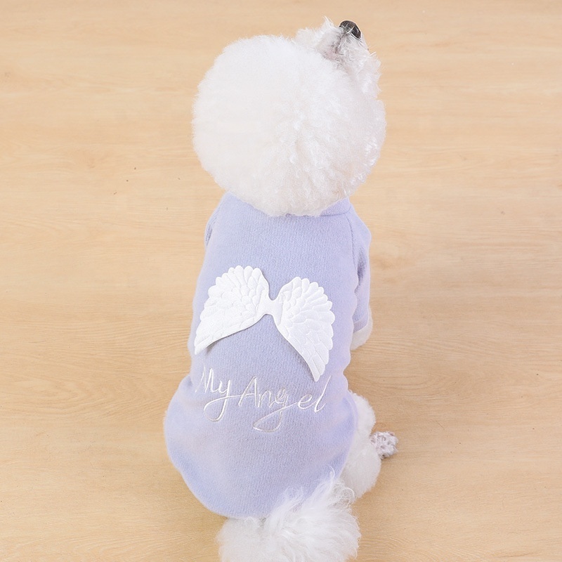 Winter Puppy OEM Custom Dog Angel Wings Design Sweatshirt Pet Dog Clothes Fashion Sweatshirts