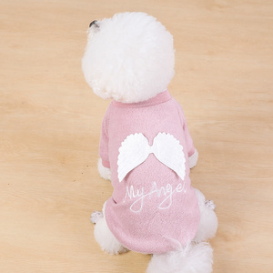 Winter Puppy OEM Custom Dog Angel Wings Design Sweatshirt Pet Dog Clothes Fashion Sweatshirts