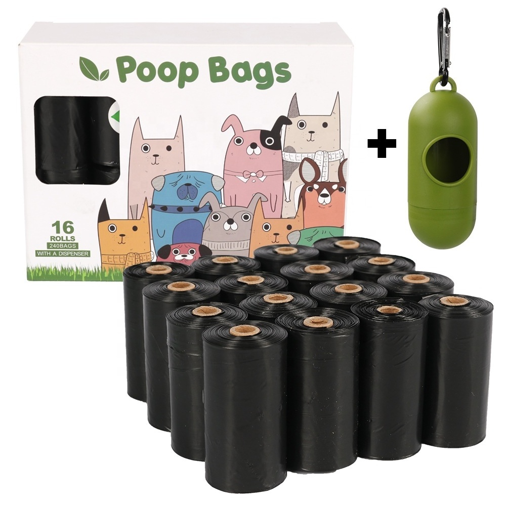 Custom Printed Eco Friendly Disposable Biodegradable Compostable Plastic Trash Garbage Pet Dog Waste Poo Poop Bag For Dogs