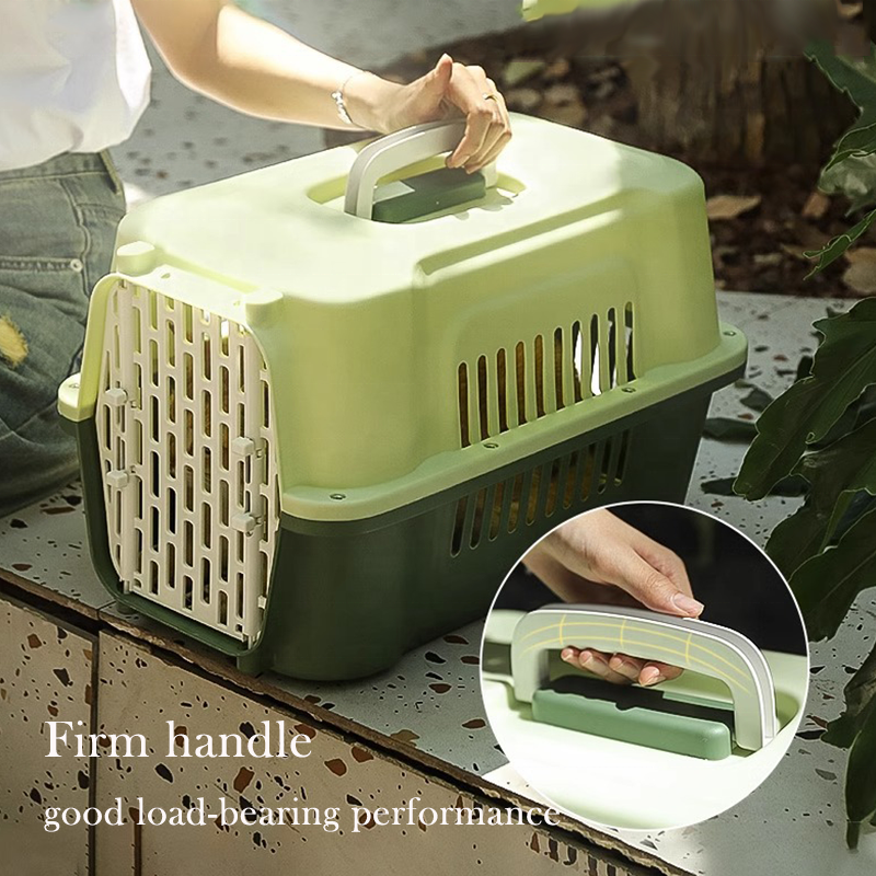 dog accessories Travel pet air cage pet air box Travel cat pet flight cage folding portable cat cage plastic