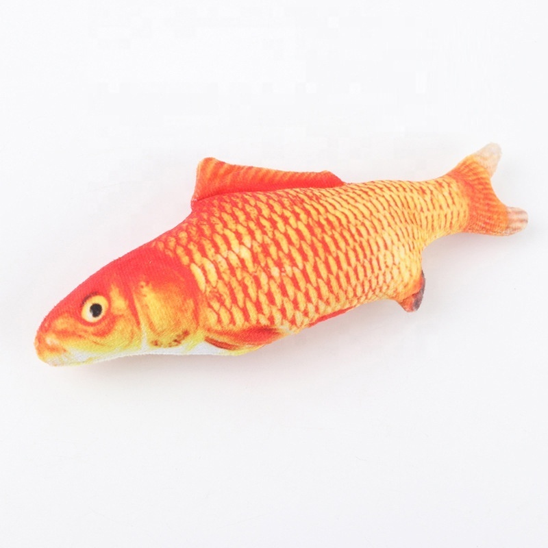 Simulation Fish Toy Pet Emulational Plush Catnip Kitten Carp Silver Arowana Mackerel Pike Toy Funny Cat Toy