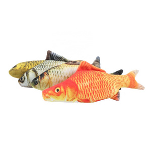 Simulation Fish Toy Pet Emulational Plush Catnip Kitten Carp Silver Arowana Mackerel Pike Toy Funny Cat Toy