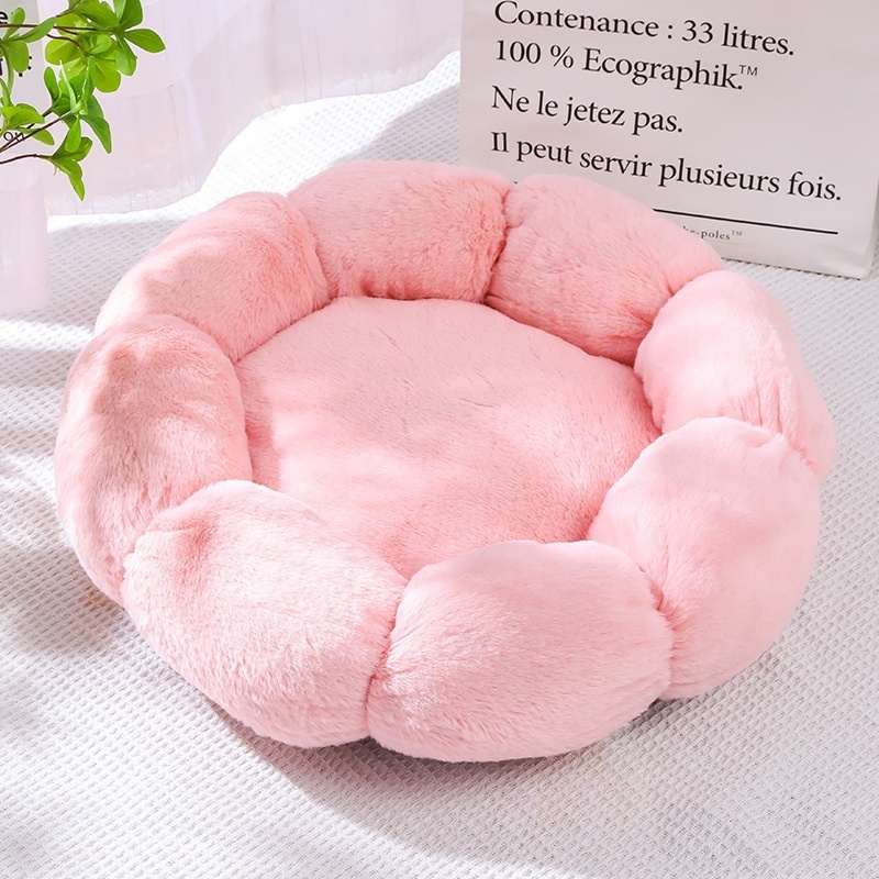 Handmade Wholesale Soft Luxury Round Designer Plush Dog Cat pets' beds