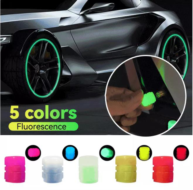 5 Colors ABS Auto Tire Luminous Valve Cover Colorful Universal Motorcycle Car Tire Luminous Valve Cover