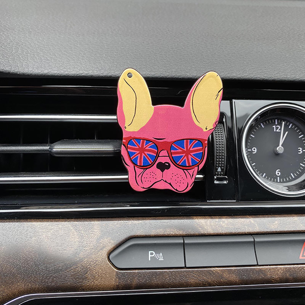 Car Aromatherapy Purifier Fragrance Pet Puppy With Sunglasses Diffuser French Bulldog Car Air Freshener