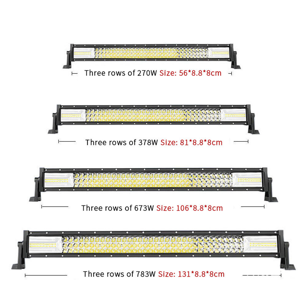 Car LED Headlight Strip Lights Truck Spotlights Modified Off-road Roof Lights Far and Near Counter-attack Lights