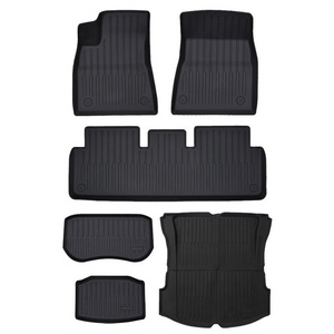 Luxury 3D TPE Car Floor Mats Model 3 All Weather 2020-2023 Carpet Cover Front Rear Trunk Mat Set For tesla 2022 2023